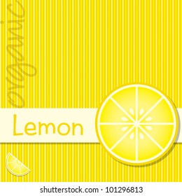 Bright organic lemon card in vector format.