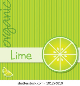 Bright organic lime card in vector format.