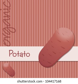 Bright organic dÃ?Â©sirÃ?Â©e potato card in vector format.