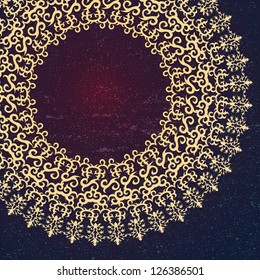 Bright ornament on grunge background