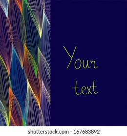 Bright ornamental template frame design for card