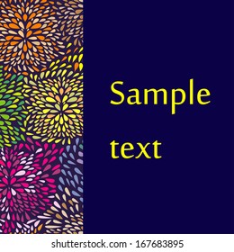 Bright ornamental template frame design for card