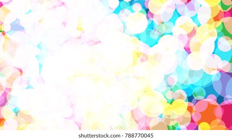 bright overlapping colorful circles. rainbow color spotted vector background