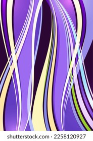 Rayas y líneas de flujo luminosas que se superponen. Diseño moderno. Ilustración del vector