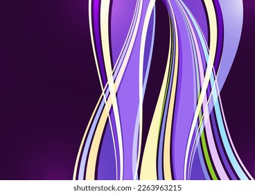 Rayas y líneas de flujo luminosas que se superponen. Diseño moderno. Ilustración del vector