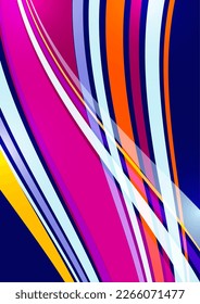 Bright overlapping flowing stripes and lines. Modern design. Vector illustration