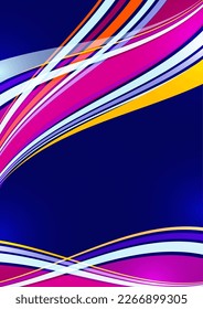 Bright overlapping flowing stripes and lines. Modern design. Vector illustration