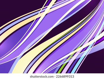 Hell überlappende fließende Streifen und Linien. Modernes Design. Vektorgrafik