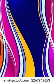 Bright overlapping flowing stripes and lines. Modern design. Vector illustration