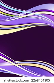 Rayas y líneas de flujo luminosas que se superponen. Diseño moderno. Ilustración del vector