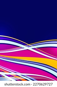Bright overlapping flowing stripes and lines. Modern design. Vector illustration