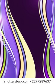 Bright overlapping flowing stripes and lines. Modern design. Vector illustration