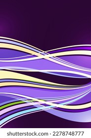 Bright overlapping flowing stripes and lines. Modern design. Vector illustration