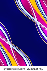 Hell überlappende fließende Streifen und Linien. Modernes Design. Vektorgrafik