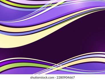 Rayas y líneas de flujo luminosas que se superponen. Diseño moderno. Ilustración del vector