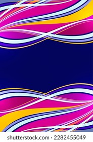 Bright overlapping flowing stripes and lines. Modern design. Vector illustration