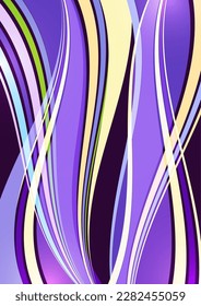 Bright overlapping flowing stripes and lines. Modern design. Vector illustration
