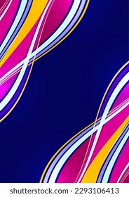 Bright overlapping flowing stripes and lines. Modern design. Vector illustration