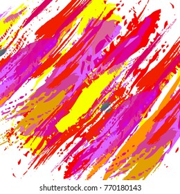 Bright paint splashes of the stain. Bright colors background vector illustration