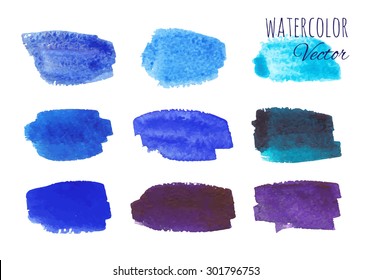 bright paint strokes vector blue and purple