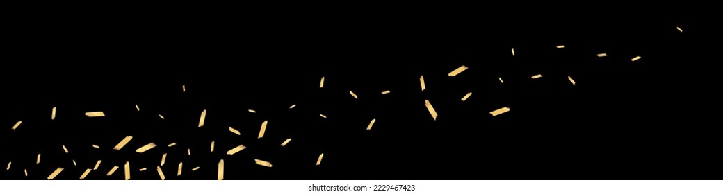 Vector de pintura brillante fondo Panorámico negro. Textura RICA De Confetti Amarillo. Tarjeta de luz brillante. Diseño de lujo Shavings.