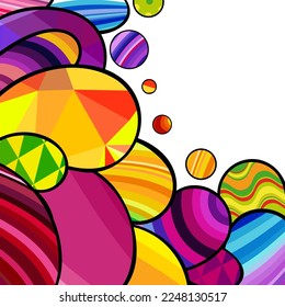 Bright paisley splash. Ethnic carnival background. Vector retro abstract ornament pattern.