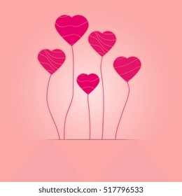 Bright paper cutout hearts Valentine vector background.  Colorful Vector hearts collage. Wedding, anniversary, birthday, Valentine's day, party design for banner, poster, card, invitation, flyer.