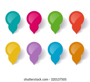 bright paper map pointers