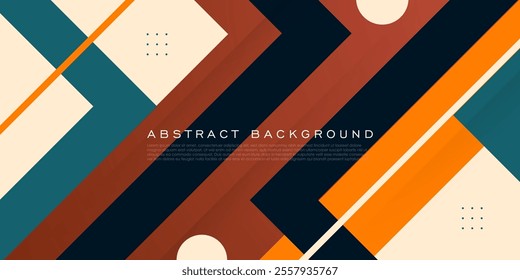 Bright papercut abstract 3D background with colorful overlap green, orange, and brown arrow pattern on background. Eps10 vector