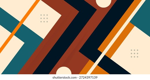 Fondo abstracto 3D de papercut brillante con colorido patrón de flecha verde, naranja y marrón sobre fondo. Vector Eps10