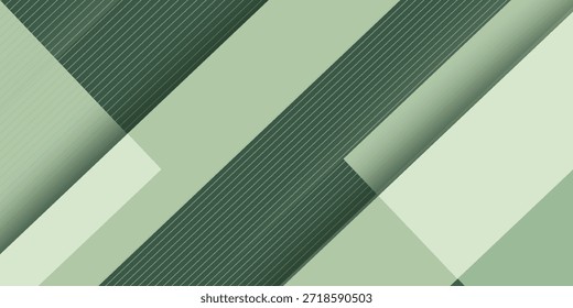 Fondo abstracto de papel brillante con gradiente verde patrón cuadrado combinación de color suave sobre fondo. Vector Eps10