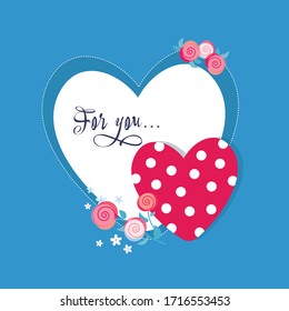 Bright party design in cute hand drawn style with flowers, hearts and hand painted textures. Good for greeting cards and invitations, posters, birthday cards and save the date cards. Floral layout.