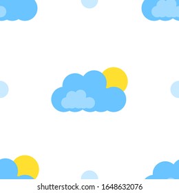 Bright Pastel Cloud Seamless Pattern