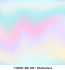 Bright pastel colours - turquoise, lilac, yellow - wave shape - blurred gradient mesh background
