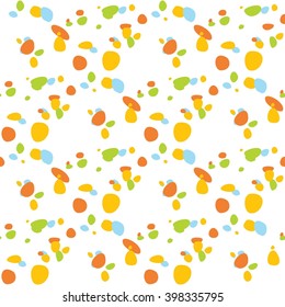 Bright pattern of blots and splashes. Colored watercolor blots. Print on fabric and paper. Background for postcards, cards and other items.