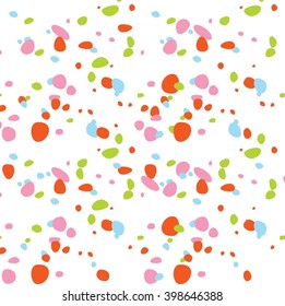 Bright pattern of blots and splashes. Colored watercolor blots. Print on fabric and paper. Background for postcards, cards and other items.