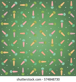 Bright pattern with carrots.