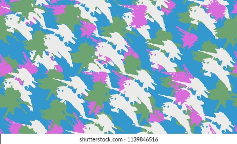 A bright pattern of chaotic blobs. Modern abstract background. Idea of design of packing, cover, tile, textiles, wallpaper