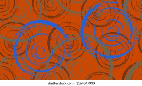 A bright pattern of chaotic circles. Spattered paint, ink. Idea of design of packing, tile, wall-paper, textiles