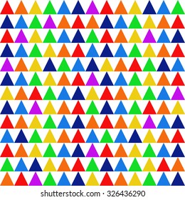 bright pattern of colored triangles
