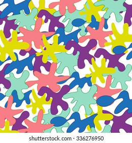 Bright pattern with colorful abstract figures