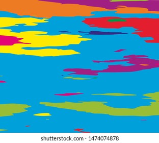 Bright pattern with colorful brush stroke. Multicolored grunge background. Digital graffiti. vector graphics