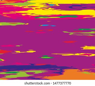 Bright pattern with colorful brush stroke. Multicolored grunge background. Digital graffiti. vector graphics