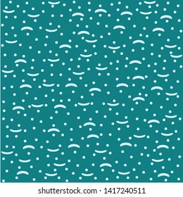 Bright pattern with geometric shapes on the dark green background