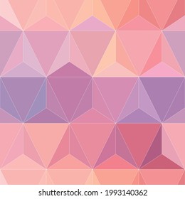 Bright pattern with geometric texture. Bright shades of pink and lilac. Creative design of invitations, flyers, presentations, holiday elements and packaging. Vector illustration.