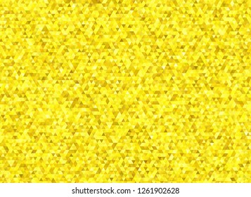 Bright pattern with hexagons or honeycombs. Golden-yellow gradient. Vector illustration.