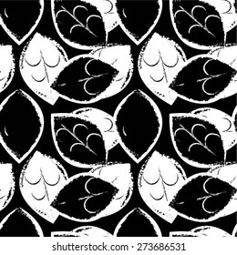 Bright pattern from the leaves of a child, seamless vector background.