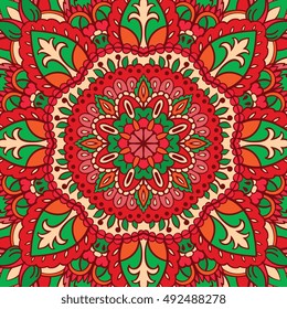 Bright pattern of mandala. Vector colorful background. Template for textile, carpet, shawls, box, CD, DVD, cover, music plate, cushion.
