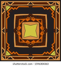 A bright pattern of Mexican ornament.