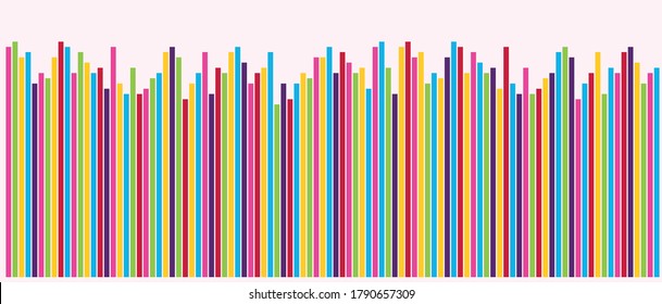 Bright pattern of multicolored stripes